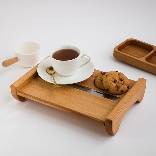 سینی مستطیل پایه دار بزرگ