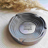 زیر سیگاری گرد پلکاتی سیلور