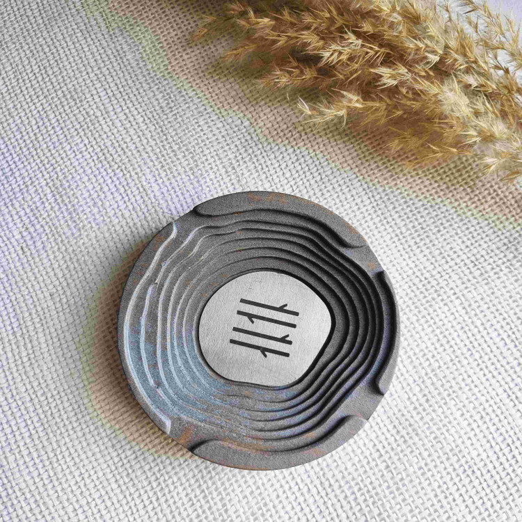 زیر سیگاری گرد پلکاتی سیلور