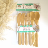 ست ۶ عددی قاشق چنگال کارد بامبو