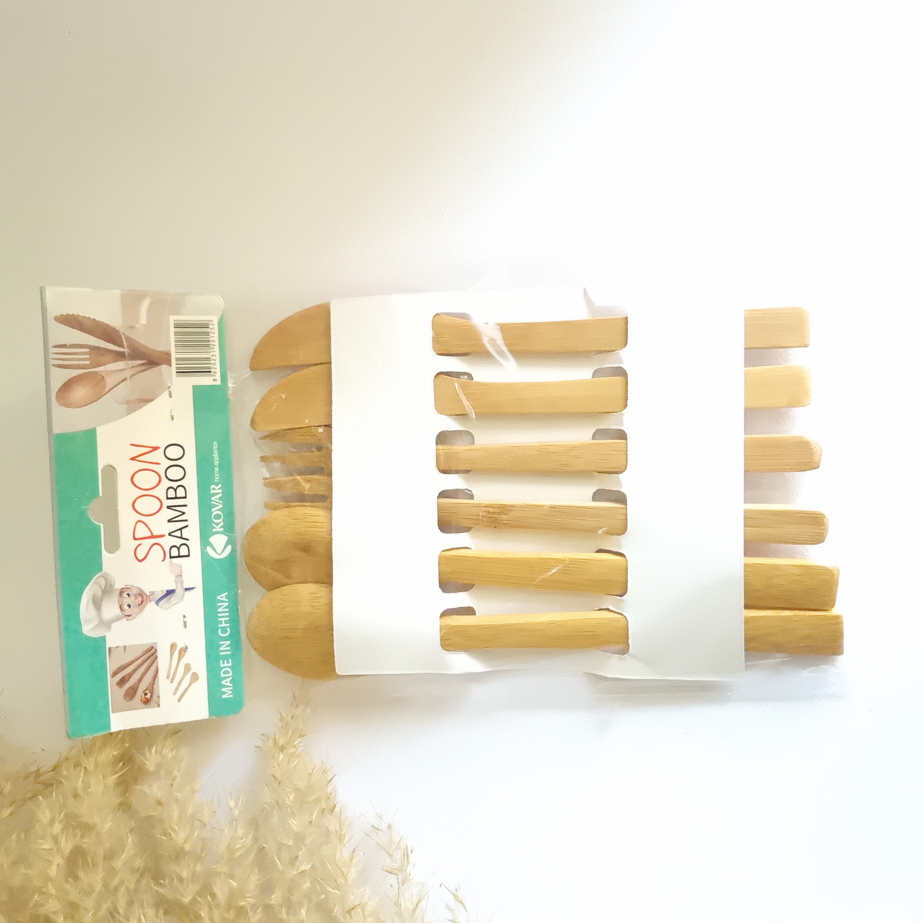 ست ۶ عددی قاشق چنگال کارد بامبو