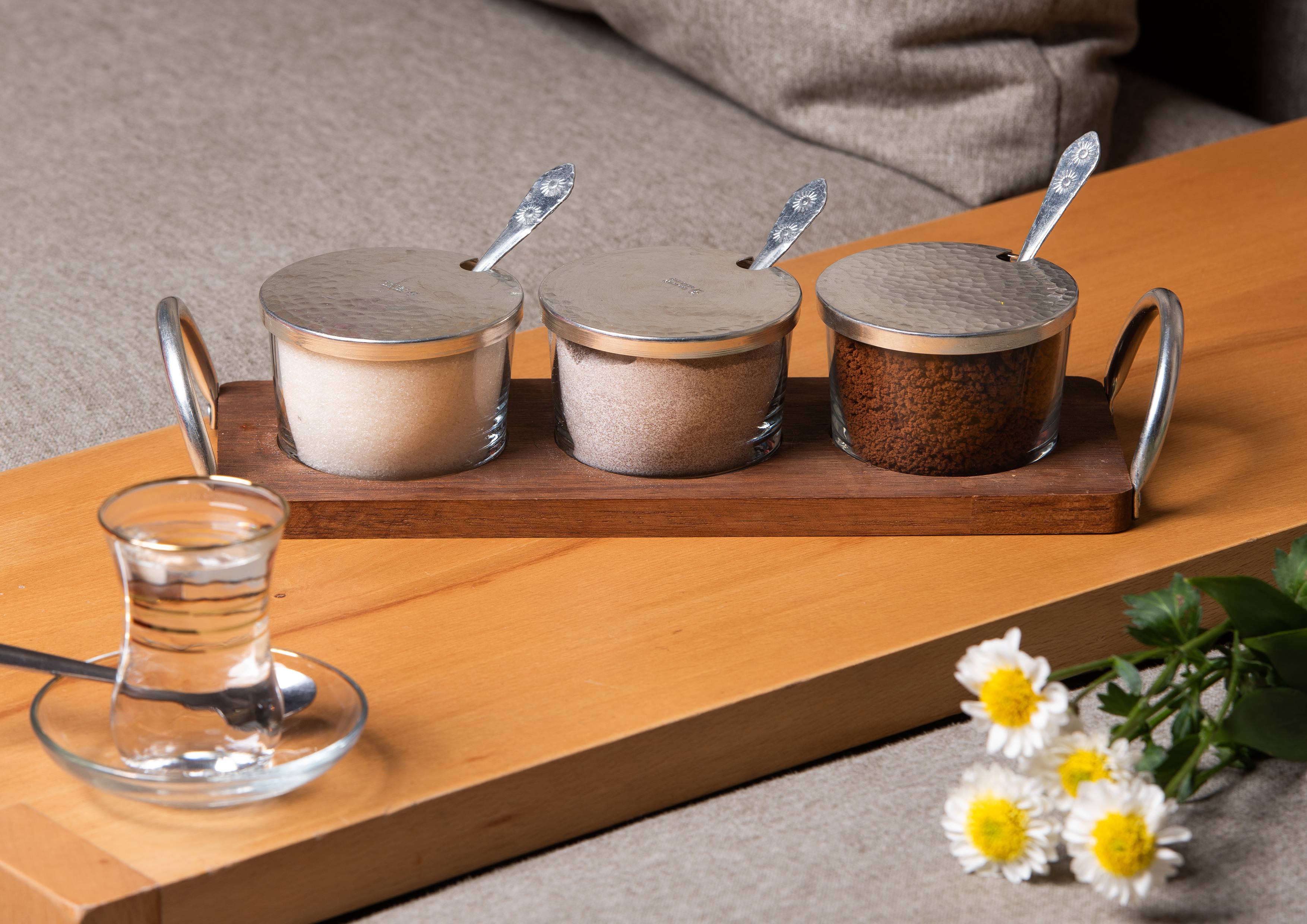 ست جا شکری 3 تکه مسی آیسان با قاشق 2770