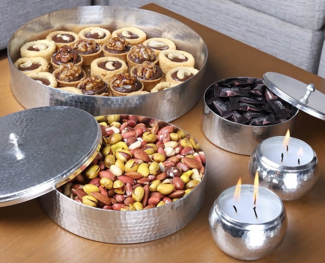 ظرف پذیرایی مسی مدل گیسو