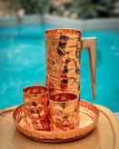 پارچ خطدار مشکی مسی