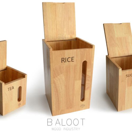 ظرف چای چوبی