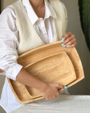 دیس گود چوبی مستطیل