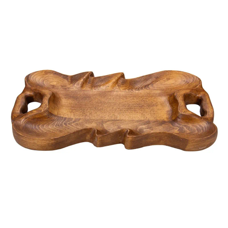 سینی چوبی تزئینی دفرمه مستطیل 39*24 کد 4730