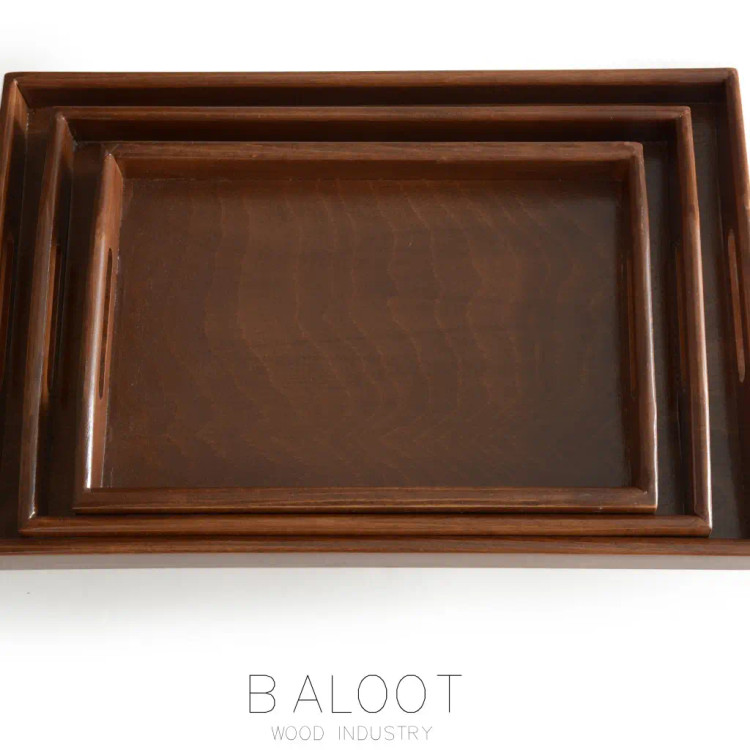 سینی پذیرایی تمام چوب لوکس