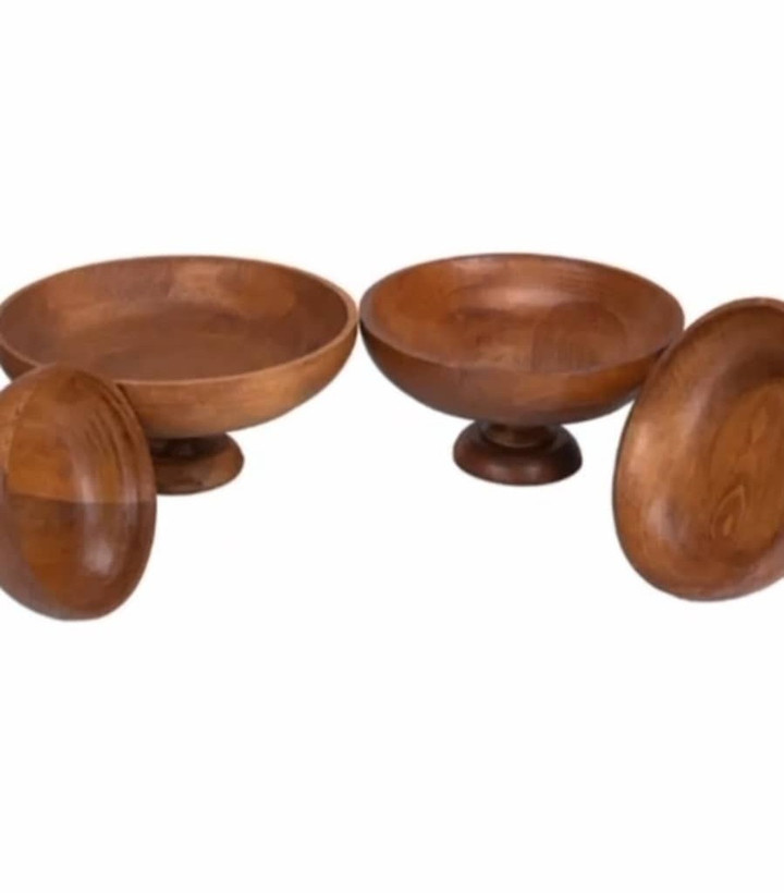 میوهخوری چوبی لوکس مدل کاجی (خراطی)